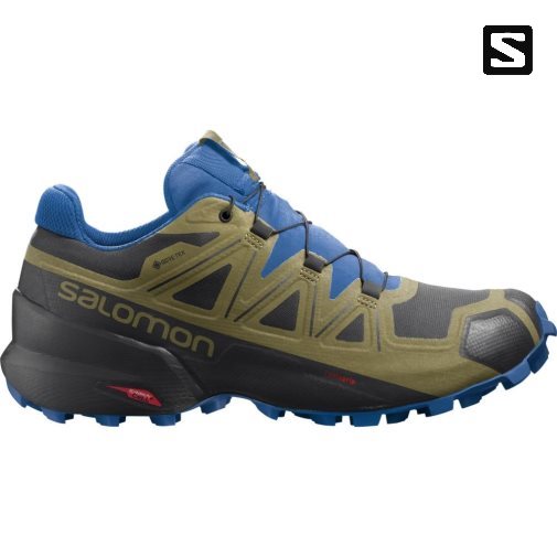 Salomon Speedcross 5 GTX Trailove Bezecke Tenisky Panske Čierne Modre Olivovo Zelená | SK 0PWVMB